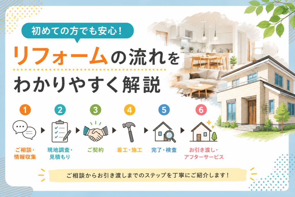 リフォームの流れをわかりやすく解説