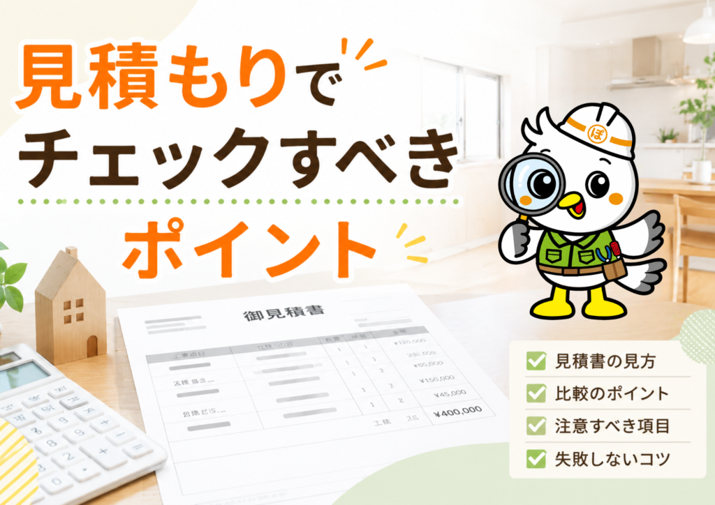見積もりでチェックすべきポイント