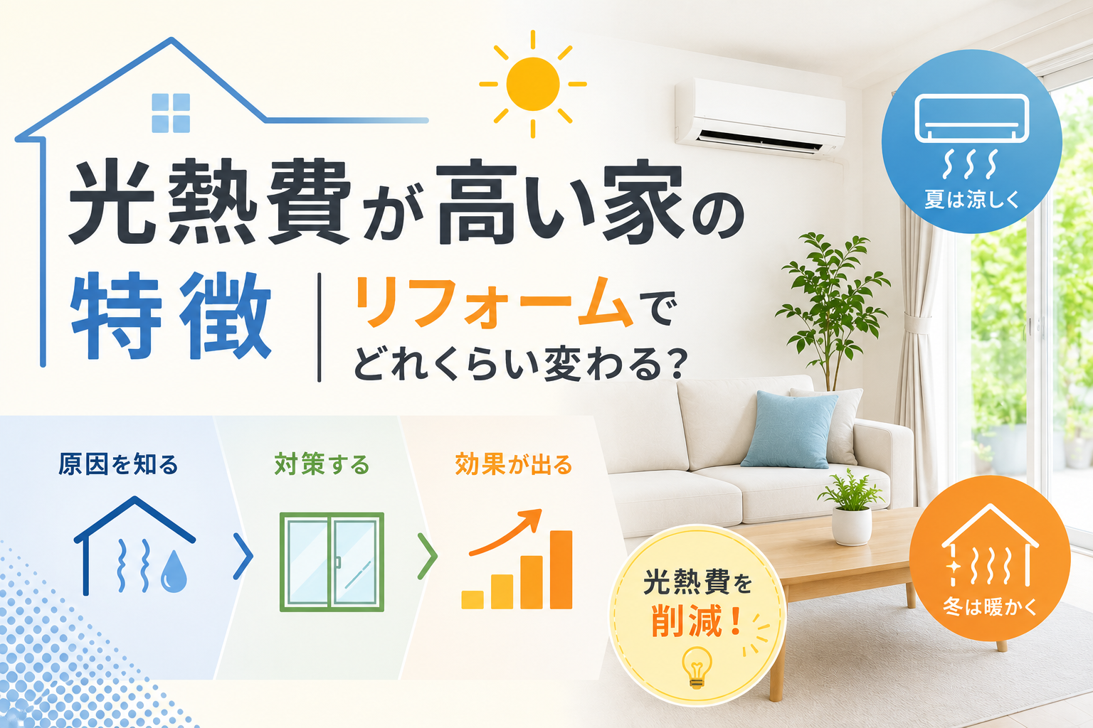 光熱費が高い家の特徴｜リフォームでどれくらい変わる？