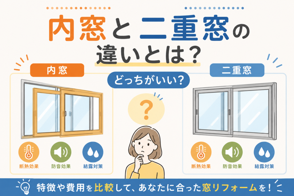 内窓と二重窓の違いとは？どっちがいい？