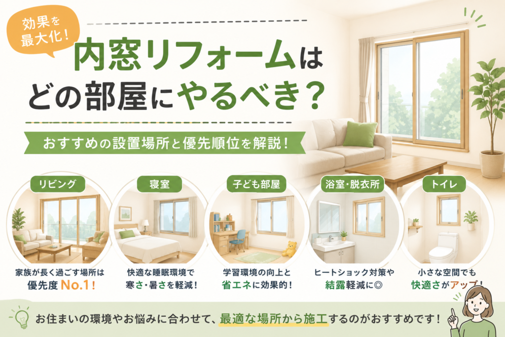 内窓リフォームはどの部屋にやるべき？