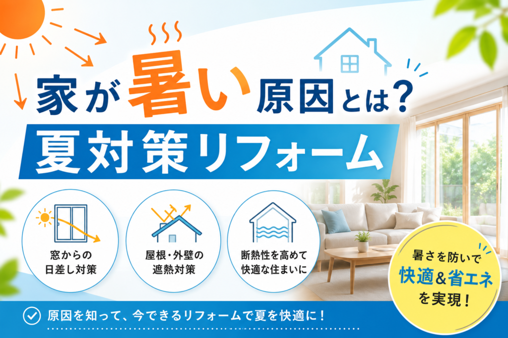家が暑い原因とは？夏対策リフォーム
