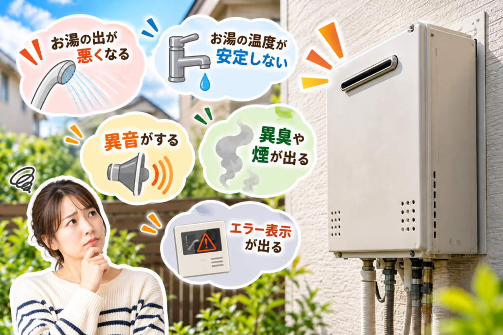 給湯器が壊れる前兆とは？